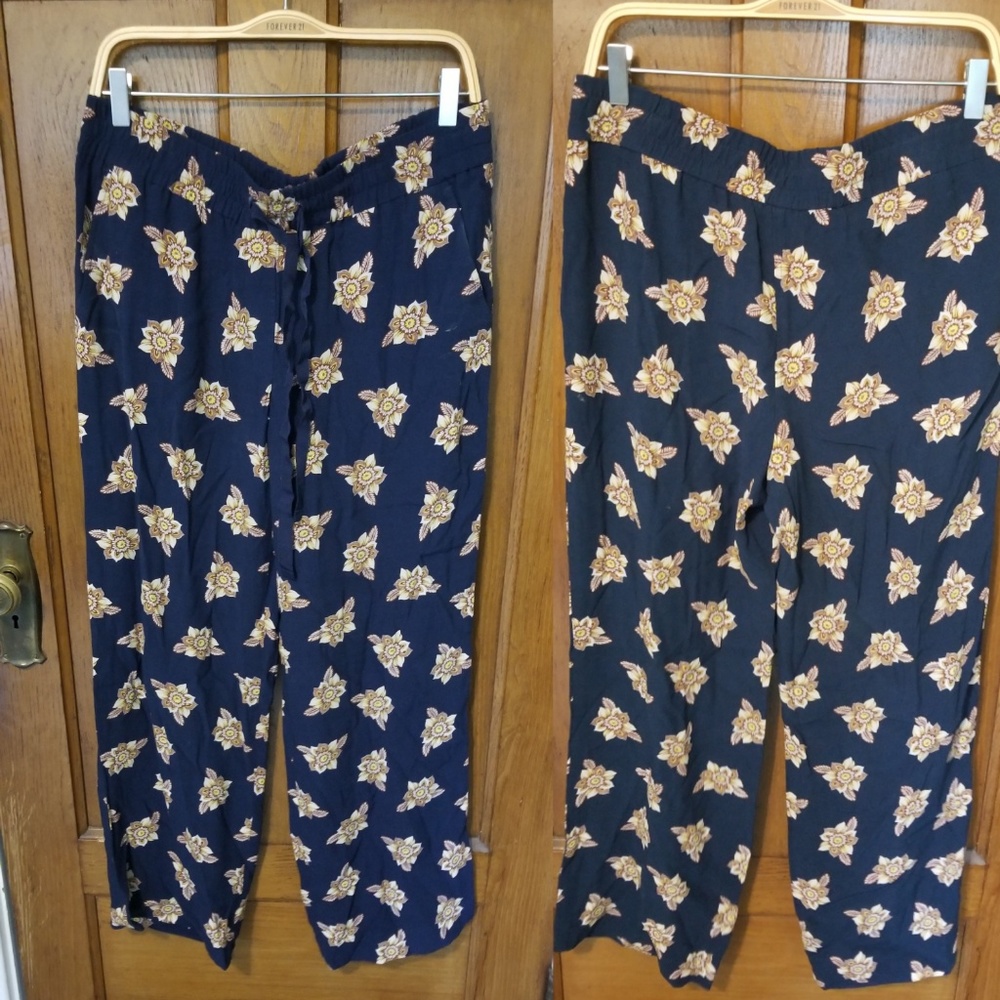LOFT Faraway Floral Wide leg pants